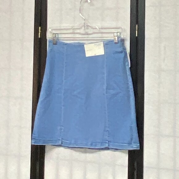 Arizona Jean Co A-Line Front Split Denim Mini Skirt Medium Blue Wash S NWT - Picture 4 of 9